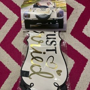 JUST MARRIED Car Banner